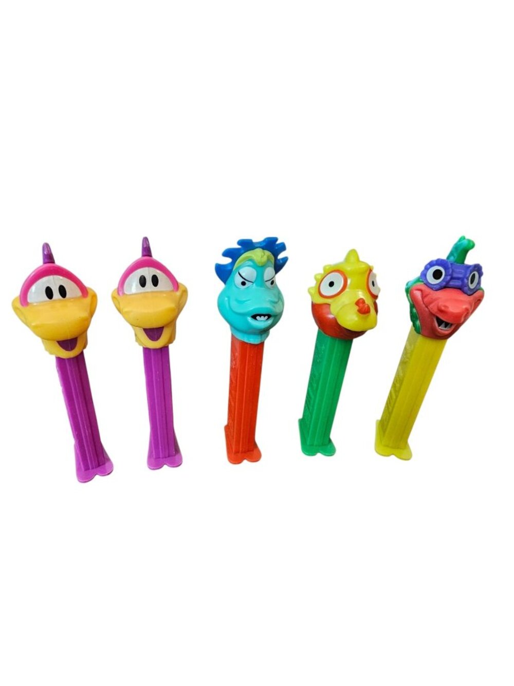 Pez-a-saurus Dinosaur VTG Pez Dispenser set Of 5 Used Condition